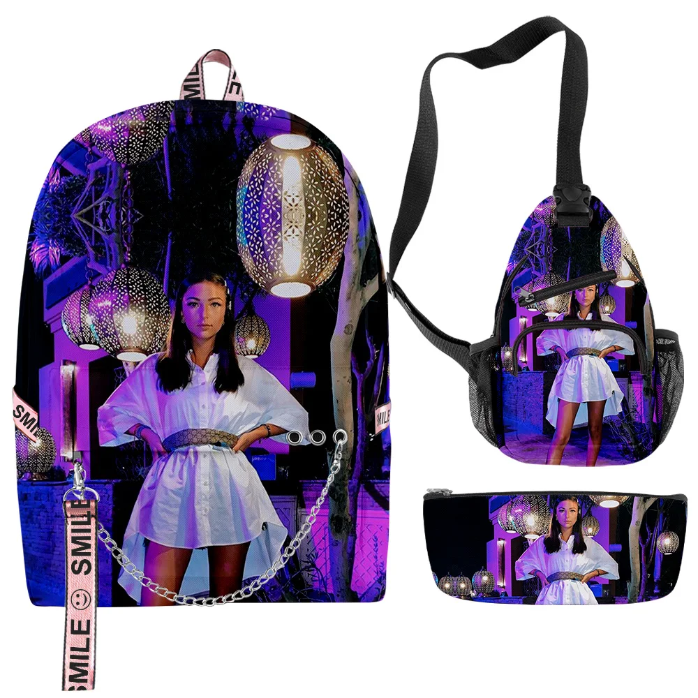 Хип-хоп Мода Забавный Eva Queen 3D принт 3 шт./компл. Студенческие школьные сумки многофункциональный дорожный рюкзак Нагрудная сумка Пенал