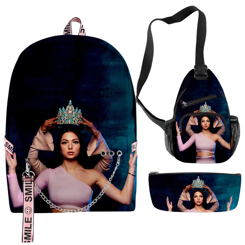 Хип-хоп Мода Забавный Eva Queen 3D принт 3 шт./компл. Студенческие школьные сумки многофункциональный дорожный рюкзак Нагрудная сумка Пенал