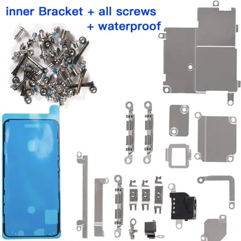 Внутренние аксессуары для iPhone X XS XR 11 12 Mini Pro Max, металлический держатель, кронштейн с полным набором винтов, водонепроницаемая замена