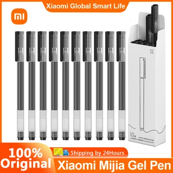 Xiaomi Mijia Суперпрочная ручка для письма 0,5 мм Гелевая ручка для подписи Гладкая Швейцарская заправка Красно-Черная чернильная ручка Шариковая ручка